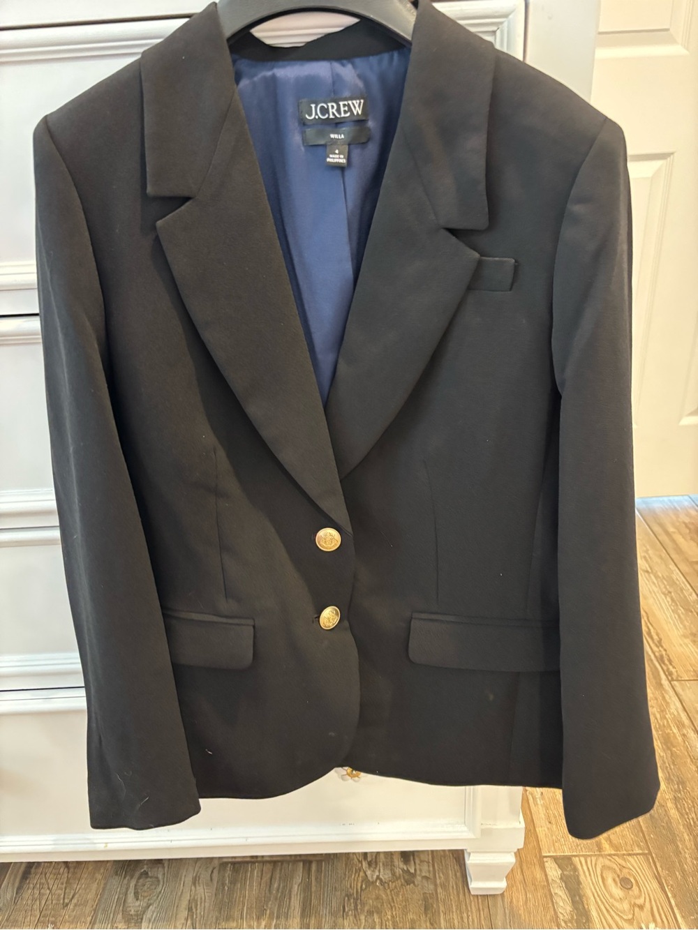 J. Crew Black Blazer with Gold Buttons